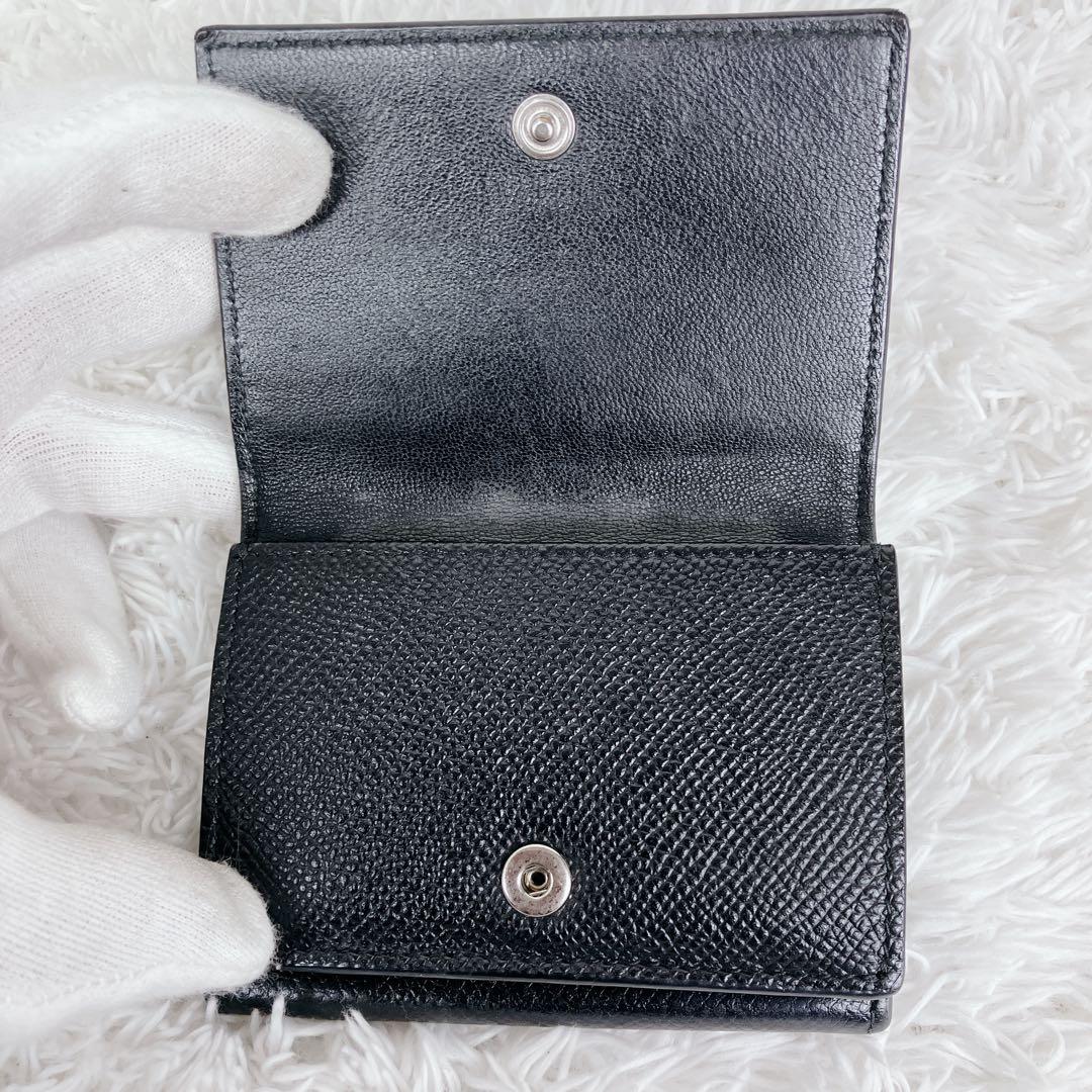 美品✨バレンシアガ 558208 レザー ヴィル 三つ折り財布 黒　ブラック　黒