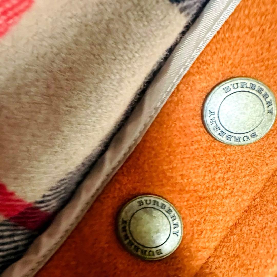 極美品 バーバリーロンドン ダッフルコート ノバチェック メンズ オレンジ