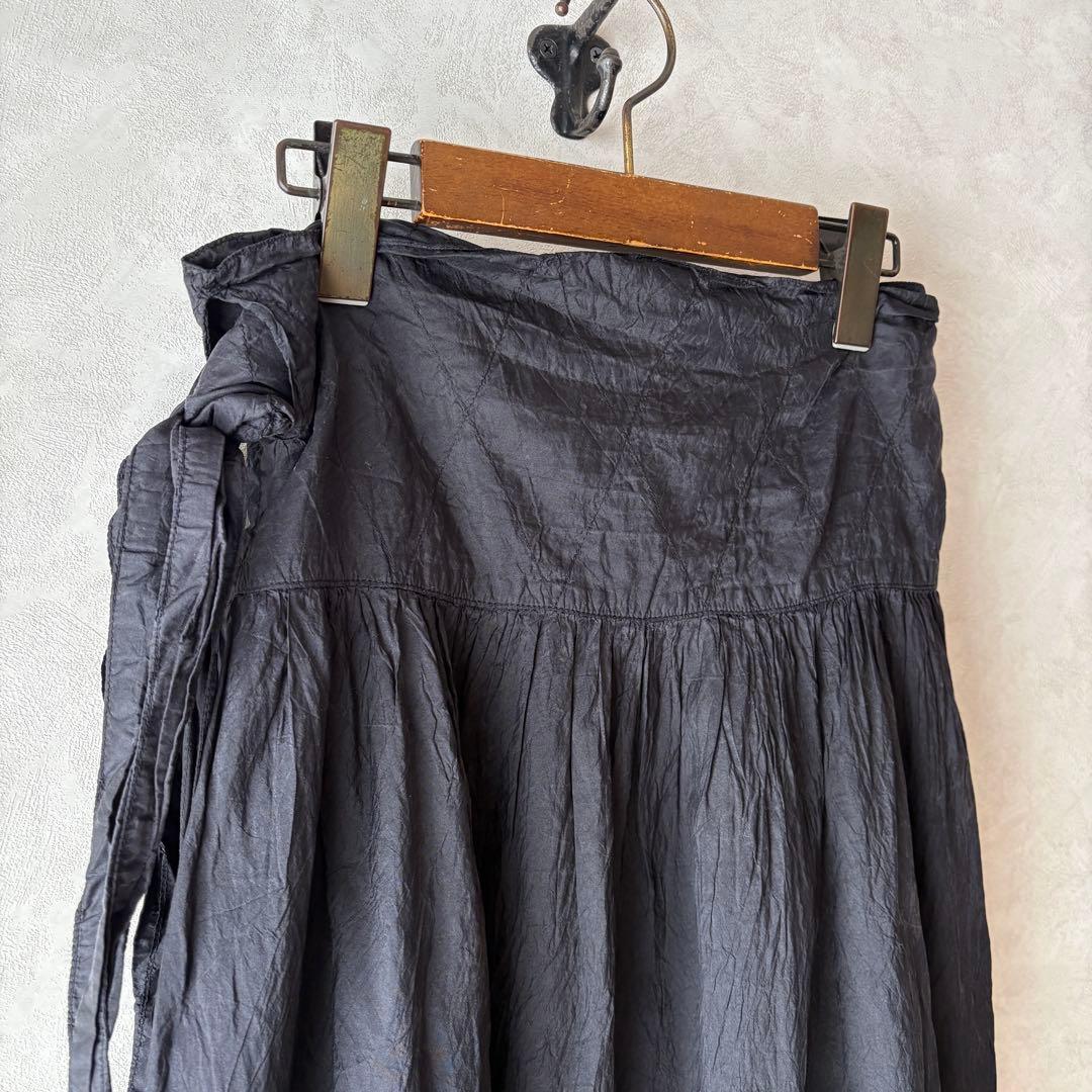 chez vidalenc シェヴィダレンク シルク巻きスカート