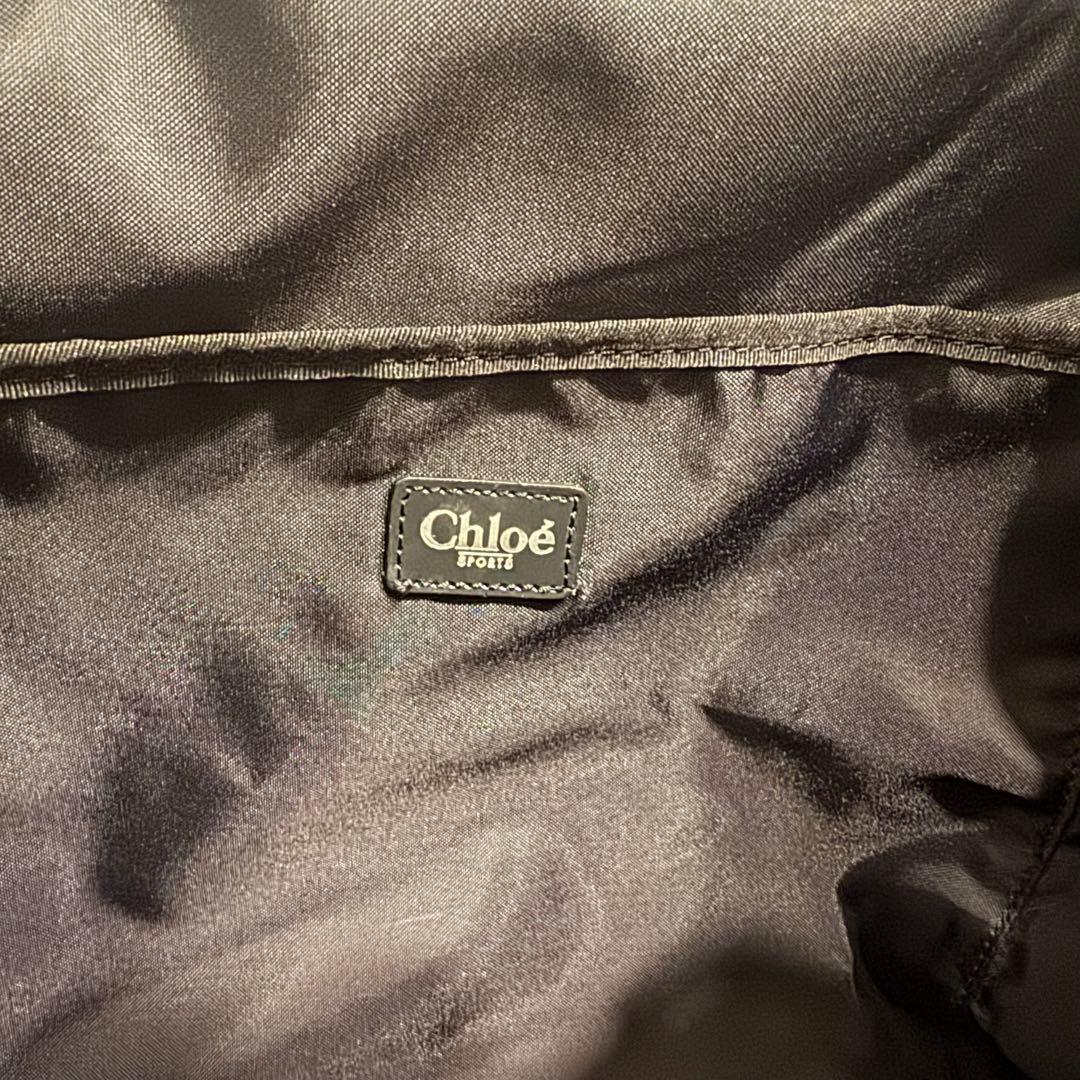 美品 Chloé クロエ ボストンバッグ ブラック ナイロン 軽量 大容量 旅行