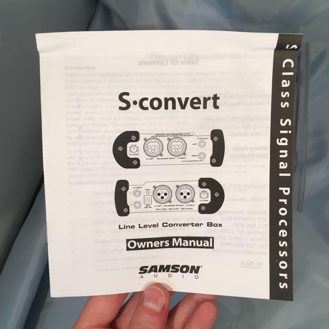 レベルマッチング用入力レベルコンバーター　SAMSON S-convert