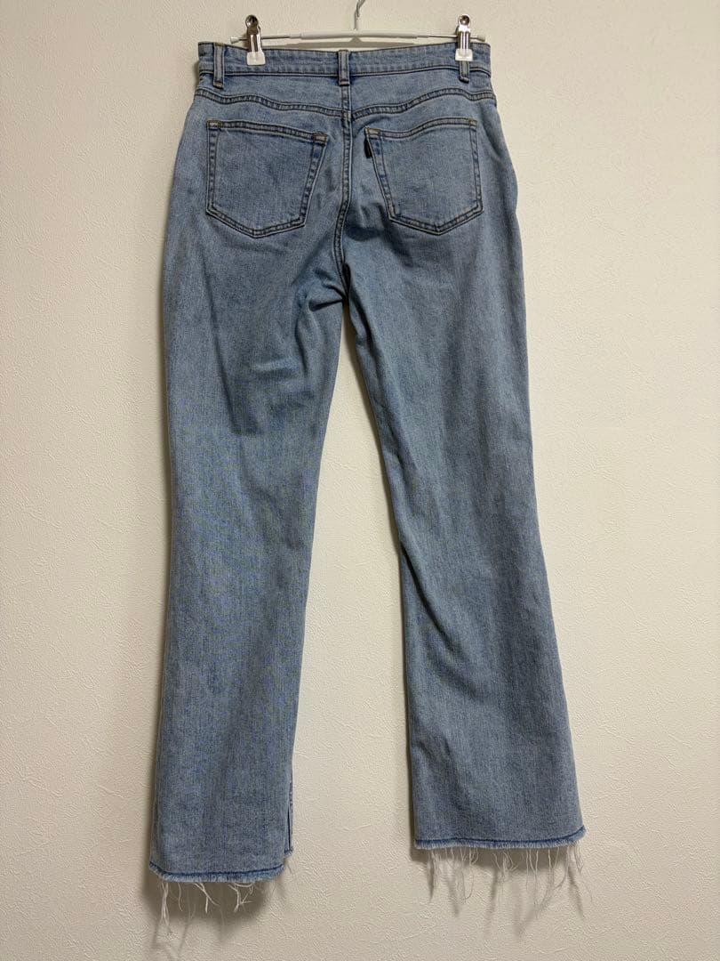 【早い者勝ち】anuans セミフレアカットオフデニムパンツ BLUE