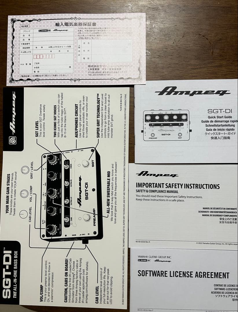 Ampeg SGT-DI 中古　デフォルト以外のIRデータも入ってます‼️