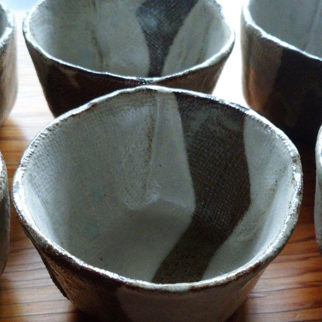 益子 手捻り布目小鉢×6客