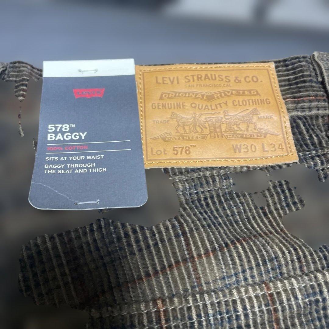 リーバイス　Levi's 578 コーデュロイ　ブラウンチェック　w30×L34