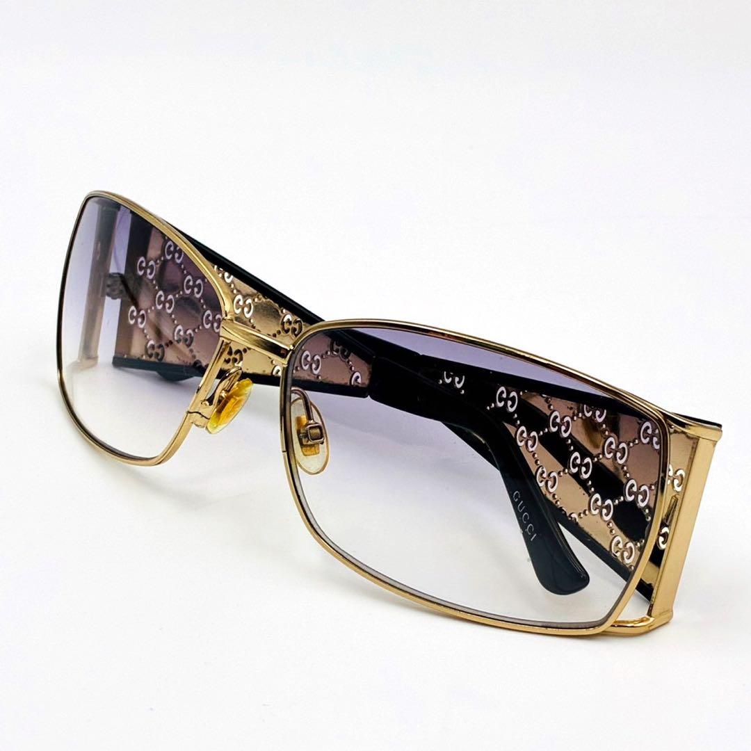 GUCCI サングラス グラデーション インターロッキング ブラック ゴールド