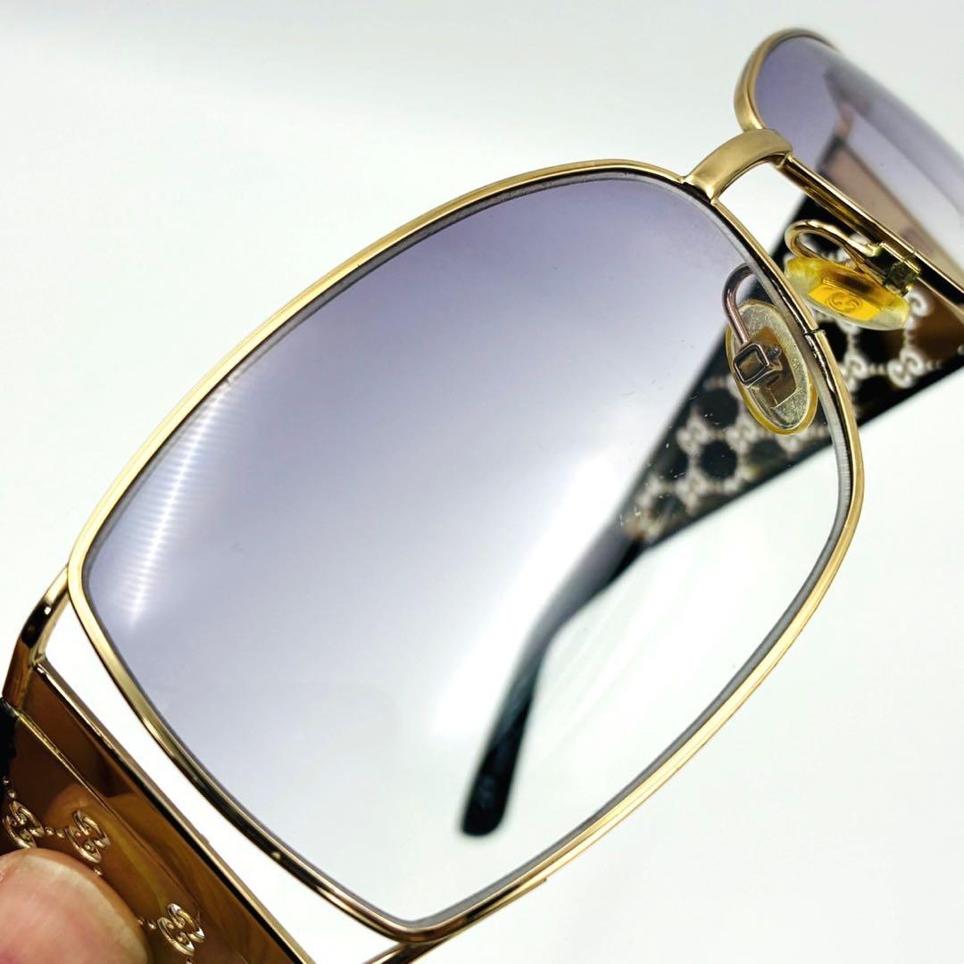 GUCCI サングラス グラデーション インターロッキング ブラック ゴールド