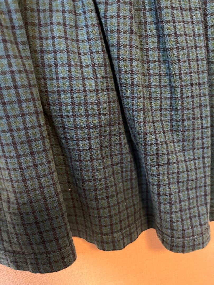 【専用】familia ファミリア　美品　ワンピース　テリア　青　チェック