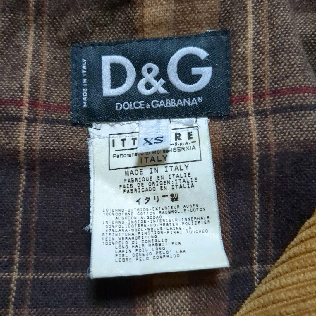 DOLCE&GABBANA ダッフルコート ファー付フード コーデュロイ Y2K