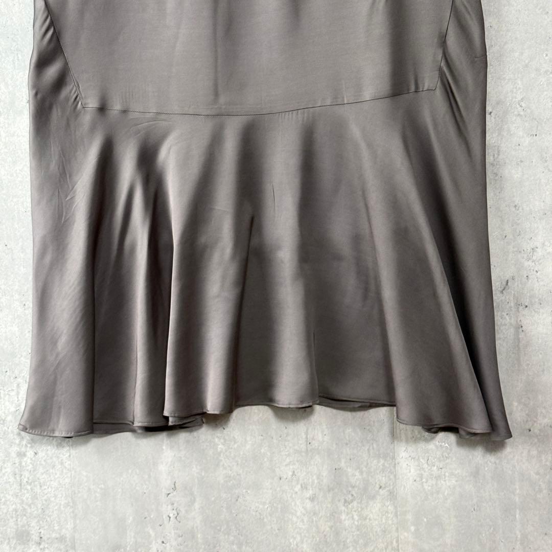 デパリエ DEPAREILLE サテンマーメイドスカート チャコール 36 新品