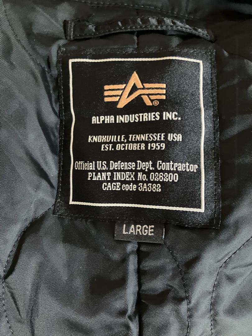 ALPHA INDUSTRIES モッズコート L ブラック