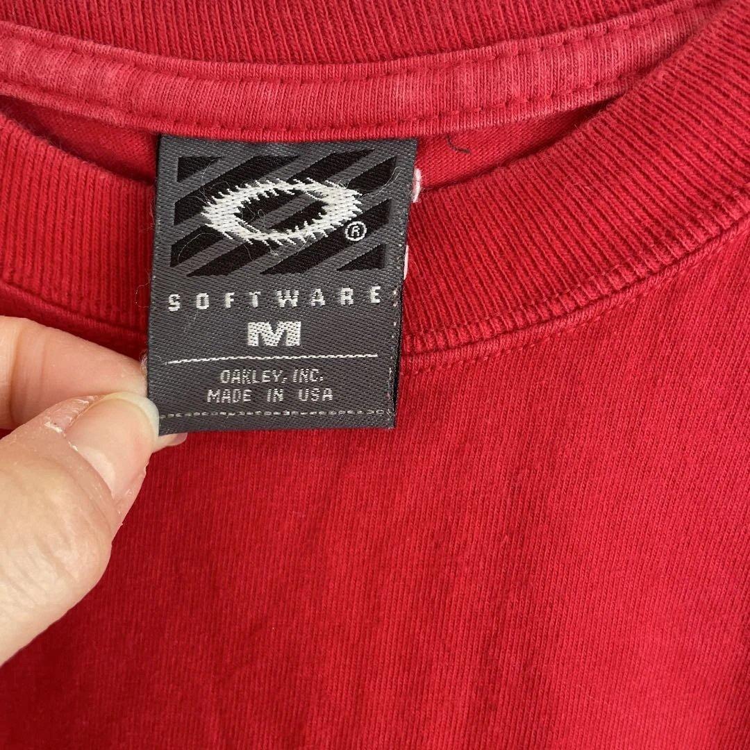 p*y様 Oakley 赤 スカル Tシャツ