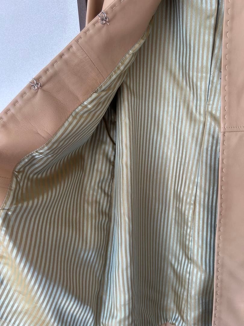 ⭐︎【百貨店12万円】極上イタリアンラムレザーコート／未使用級