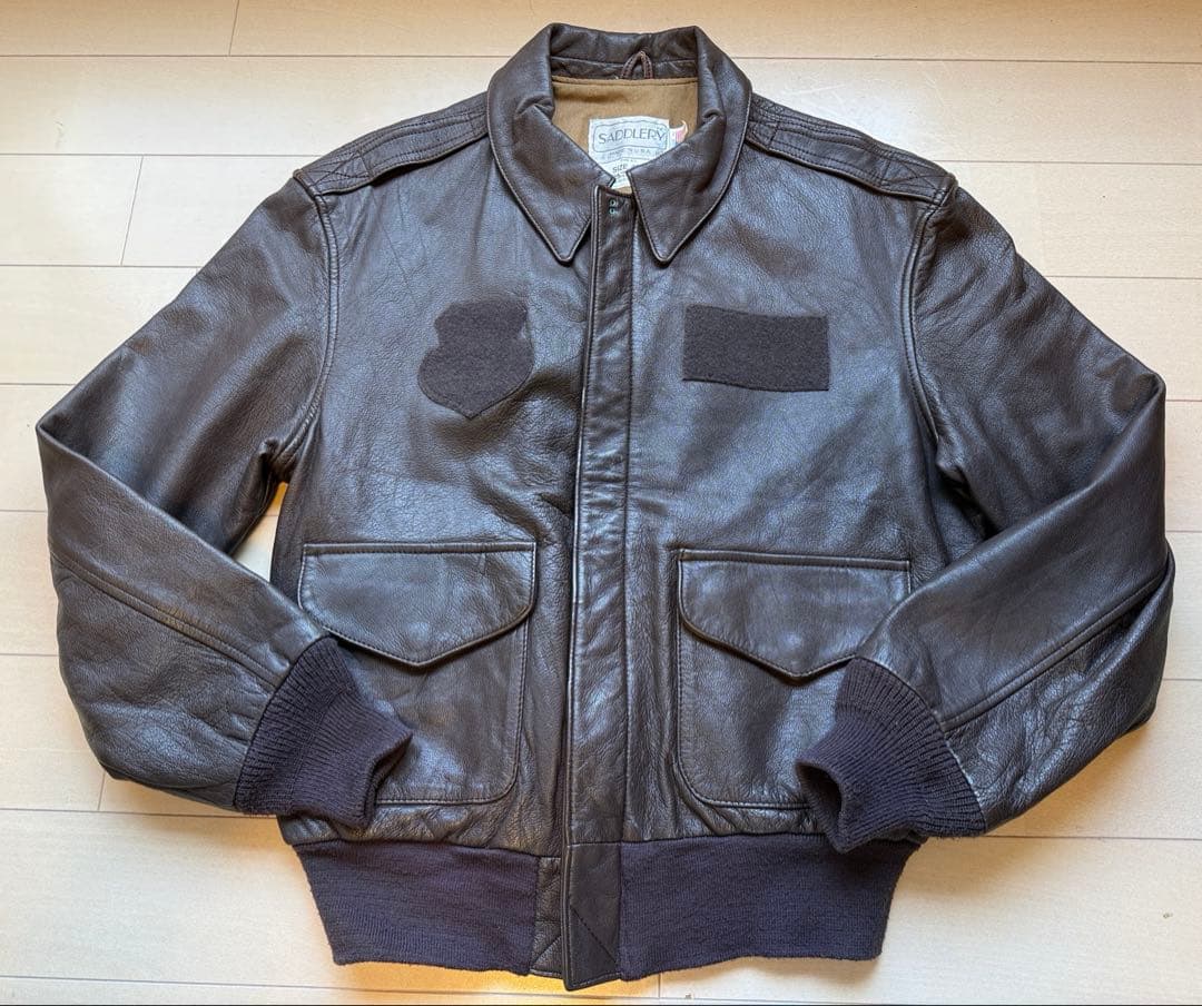 ジャケット・アウター A2 Flight JKT SealBrown 40R SADDLERY USA