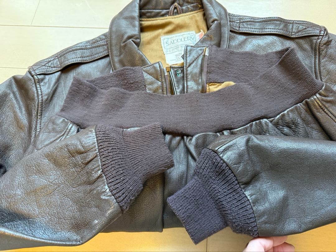 ジャケット・アウター A2 Flight JKT SealBrown 40R SADDLERY USA