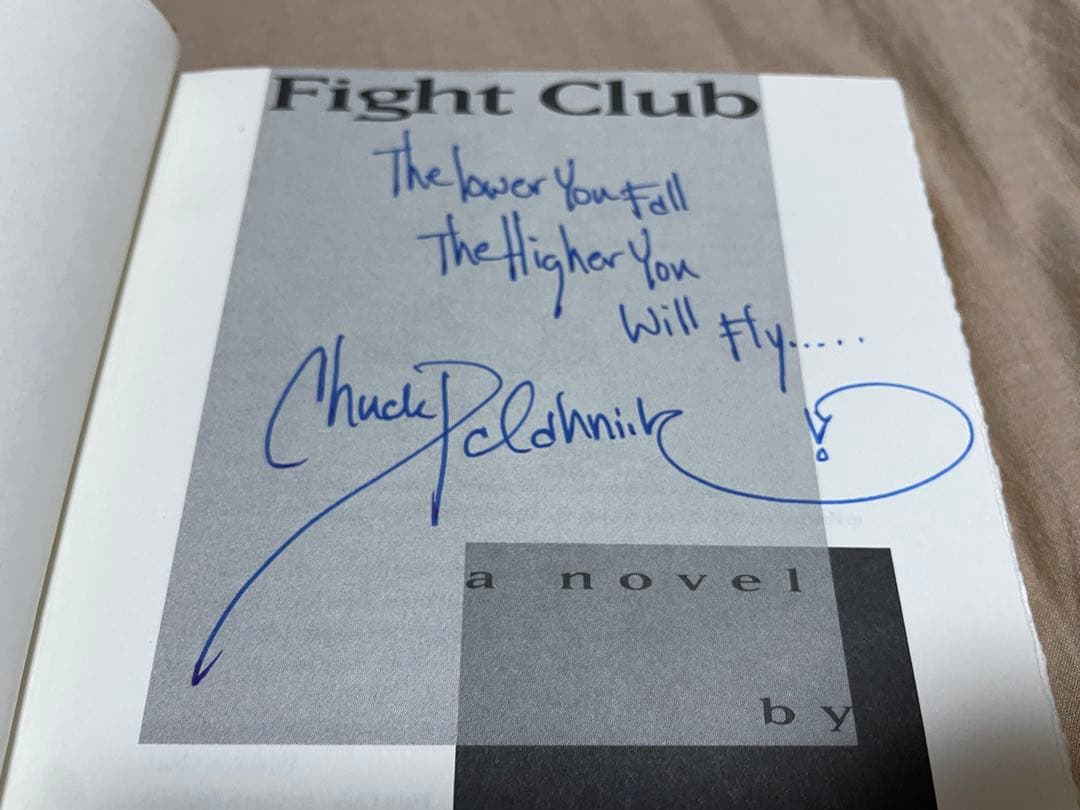 Fight club Chuck Palaphiuk サイン入