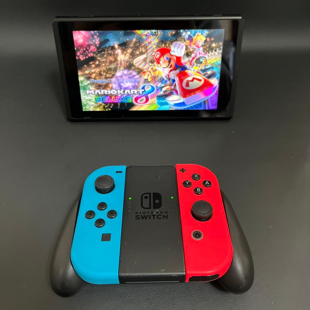 【新品スティック交換済/美品/バッテリー強化モデル】Switch ブルー/レッド