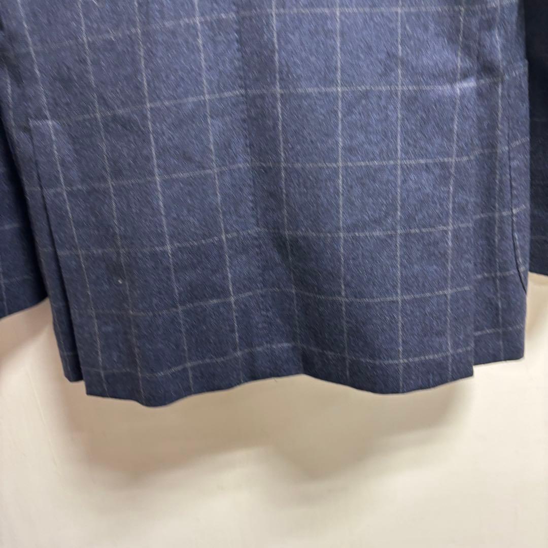 美品　BOGLIOLI ダークブルー チェック柄 スーツ