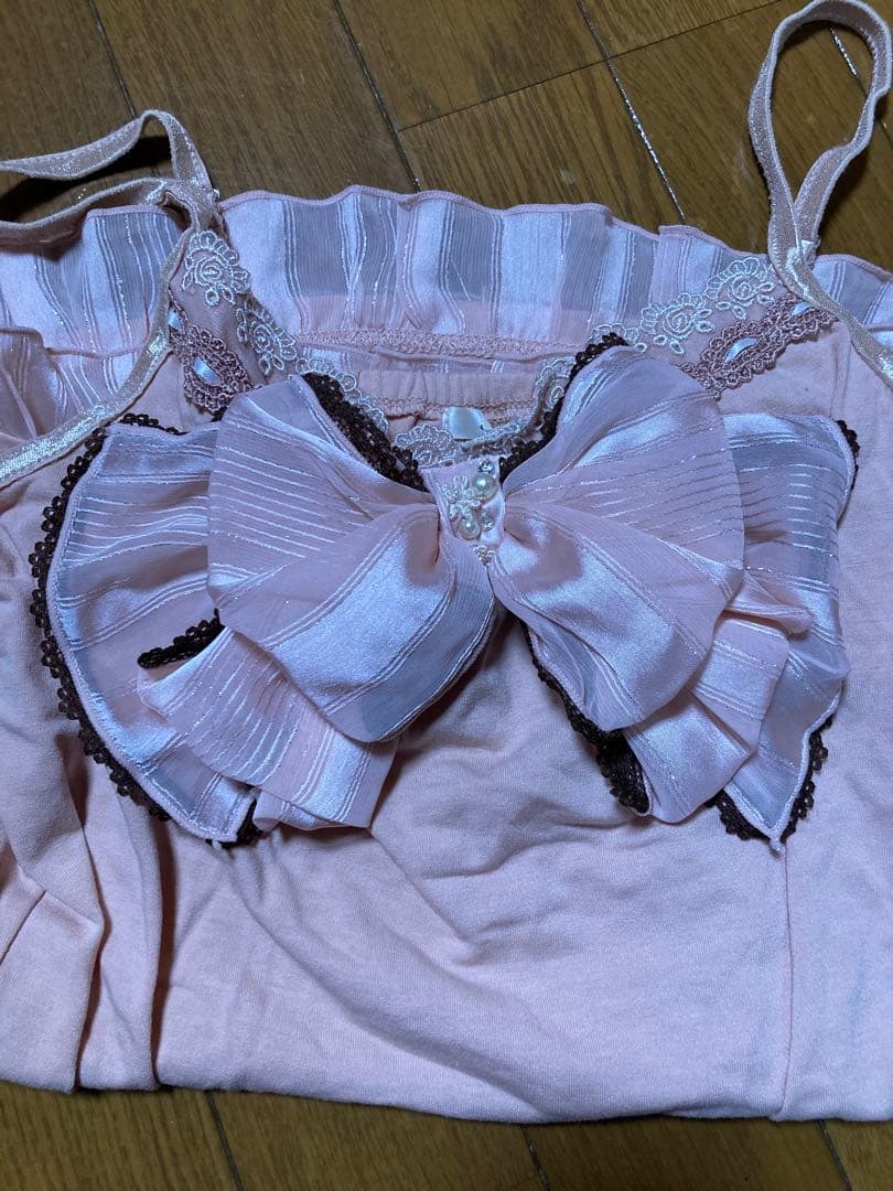 axes femme♡ビッグリボンキャミソール♡淡ピンク♡