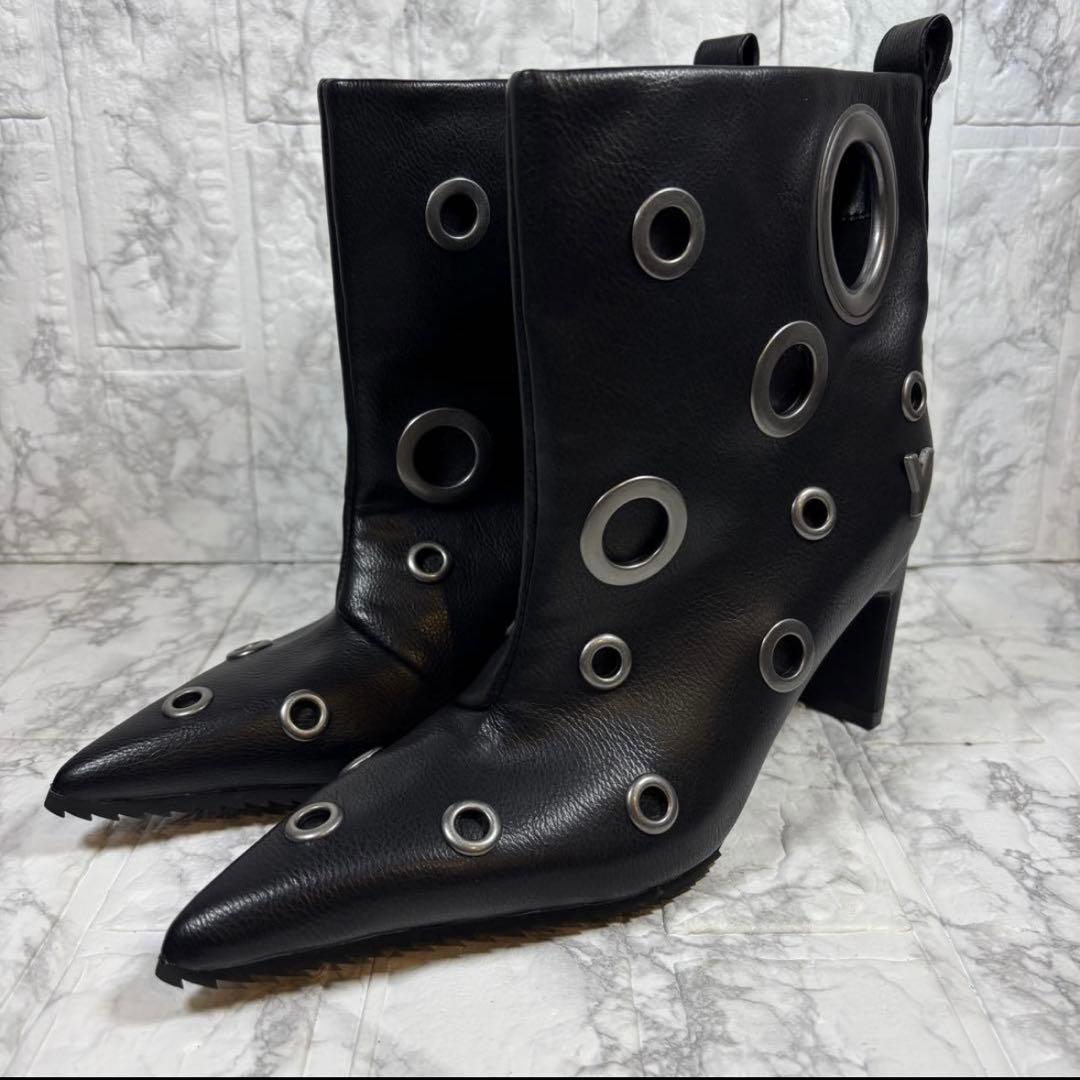 【試着程度】YELLO イエロー GUNNER SHORT BOOTS 黒 M