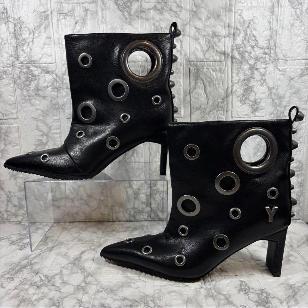 【試着程度】YELLO イエロー GUNNER SHORT BOOTS 黒 M