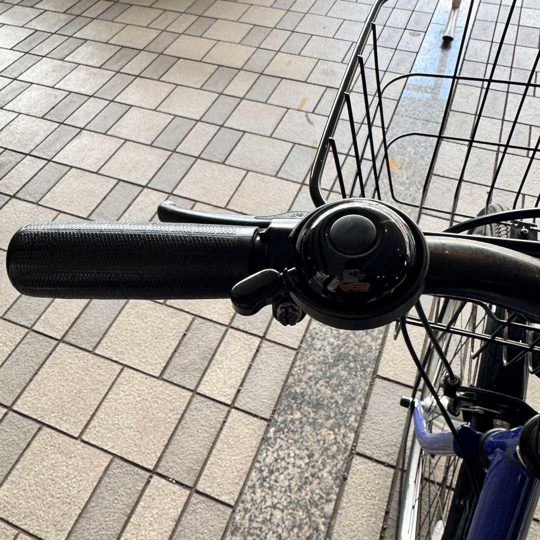 本日13時まで！27インチ シティサイクル 青 6段階ギア 自動照明 北九州市