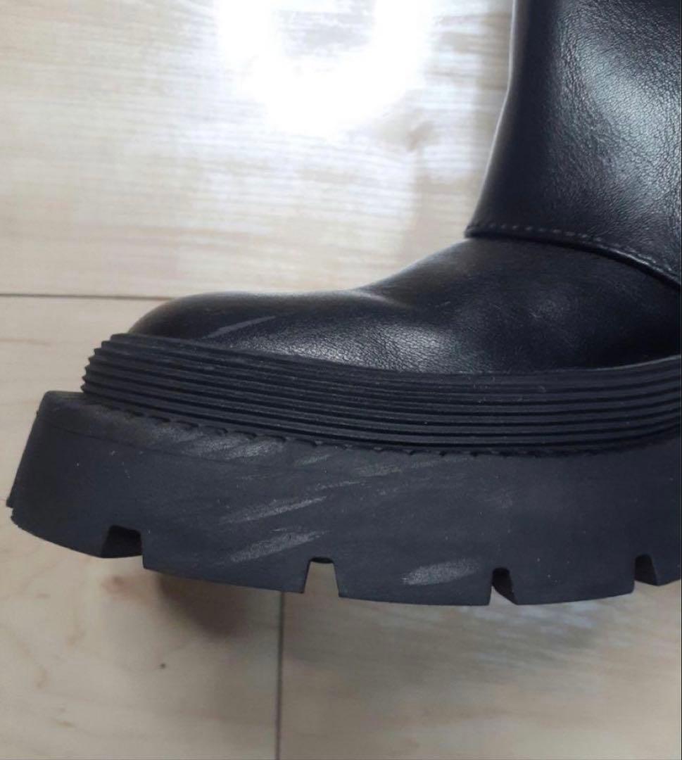 ZARA 美品 ゲートル ブーツ バックル 37 24cm