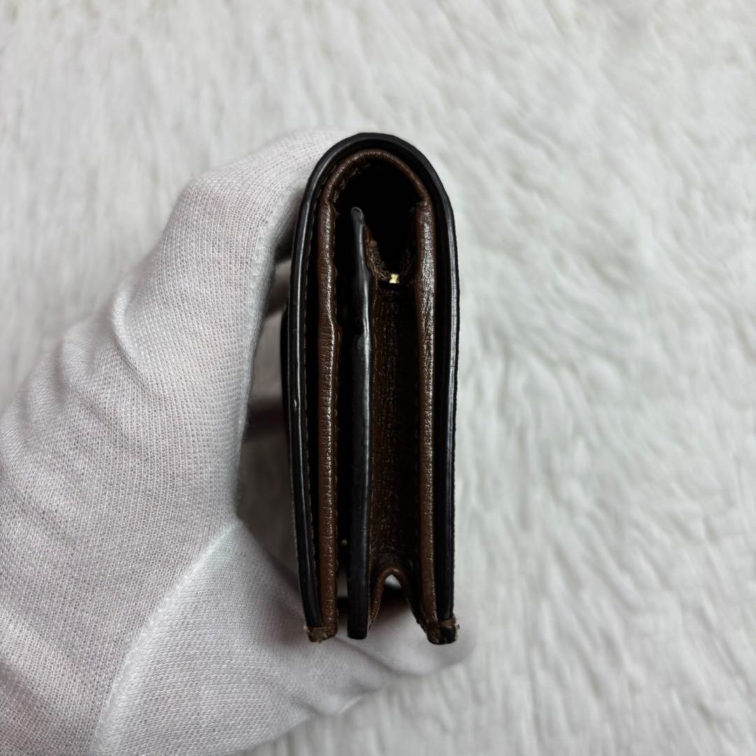 ✨美品✨ グッチ 二つ折り財布 GGスプリーム ハート ロゴ 型押し ベージュ