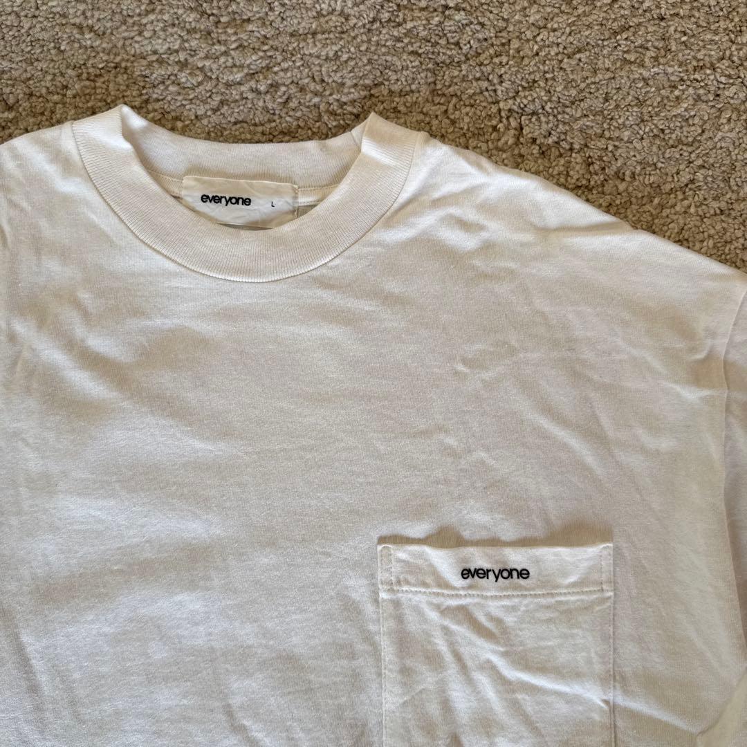 everyone pocket tee shirt(WHITE) Lサイズ