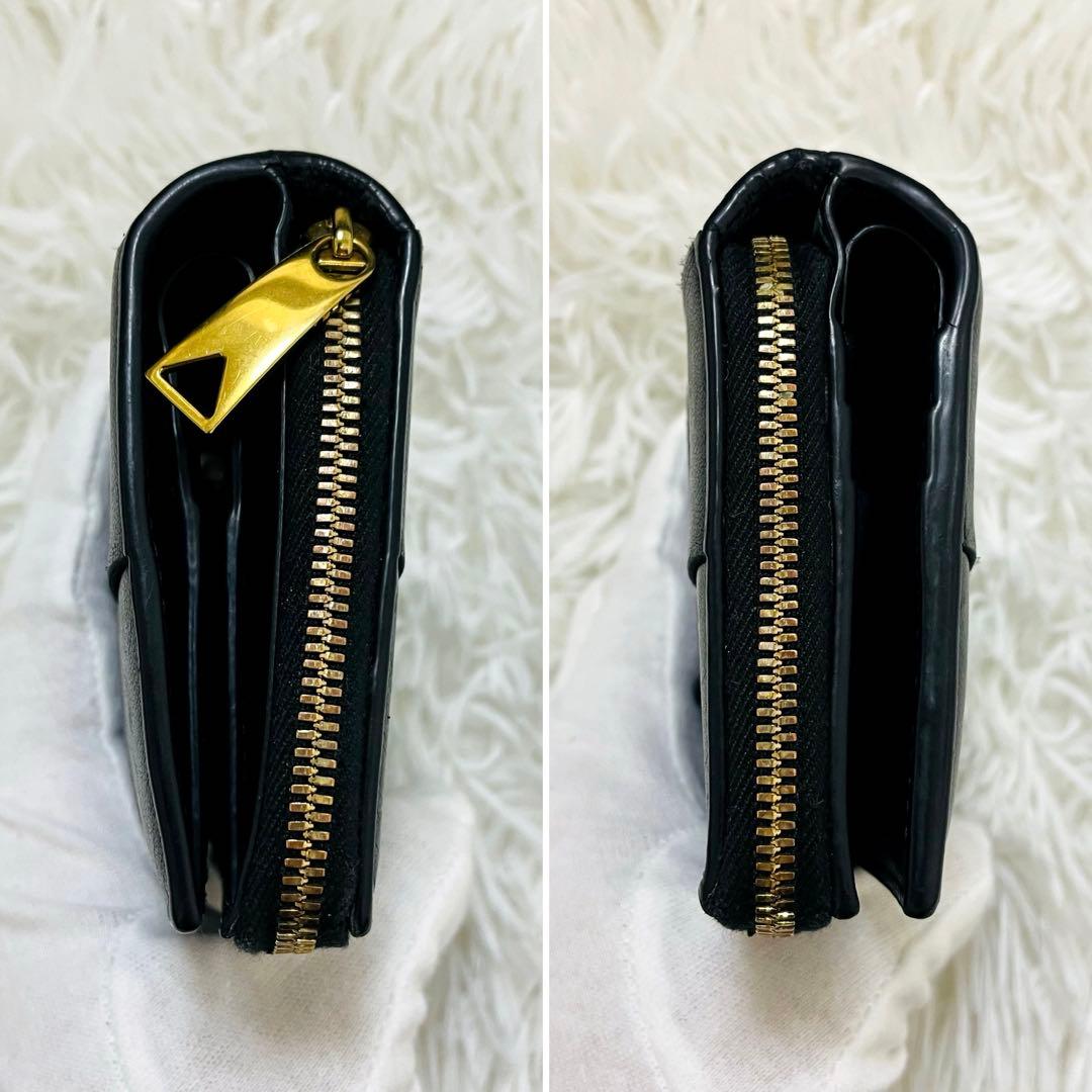 極美✨ ボッテガヴェネタ 二つ折り財布 カセット レザー ブラック