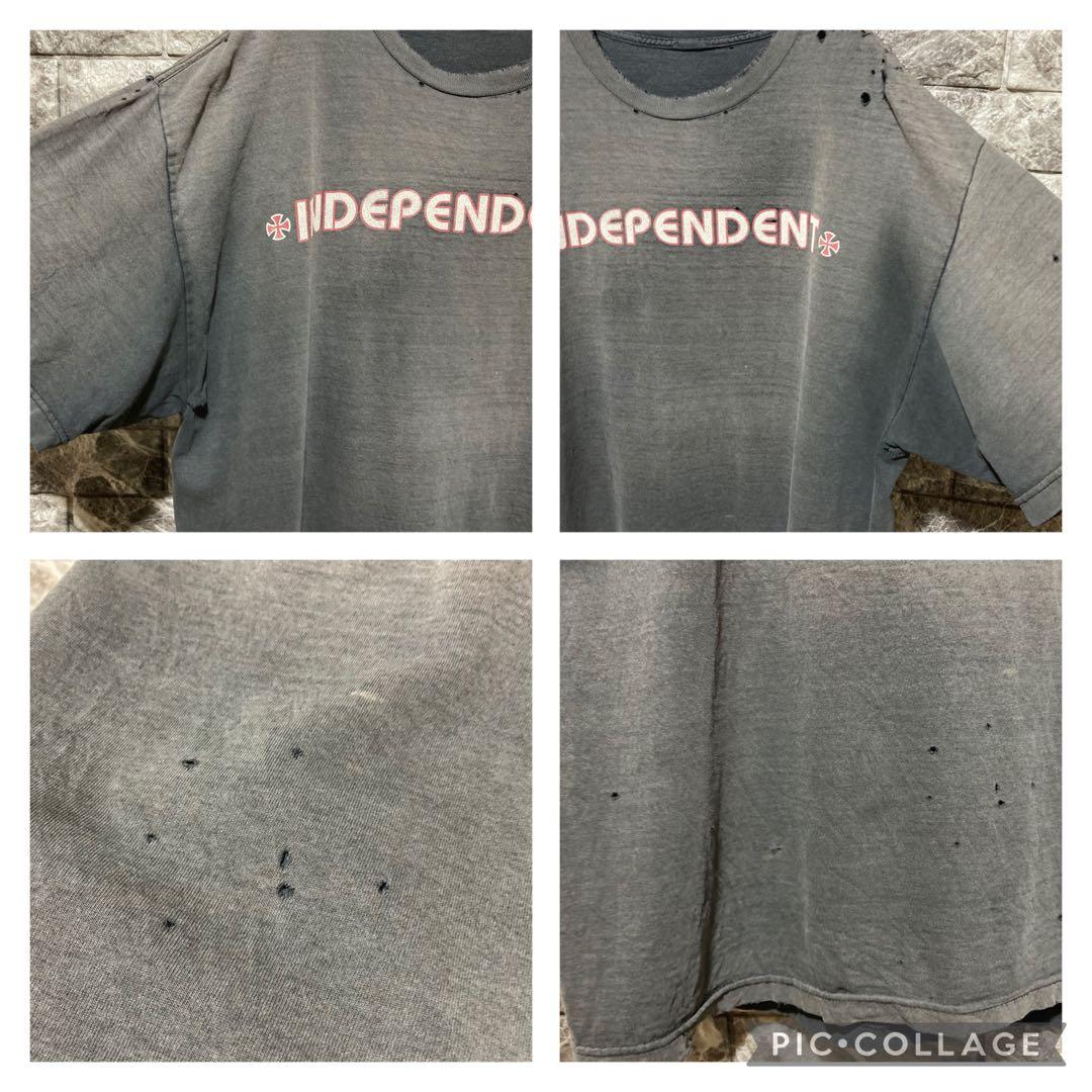 INDEPENDENT Tシャツ インディペンデント 超鬼ボロ 超鬼フェード