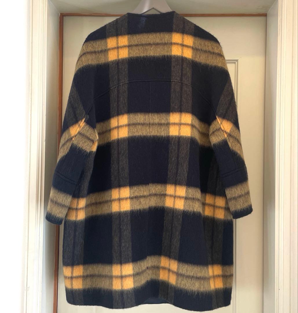 yori シャギーチェックコート