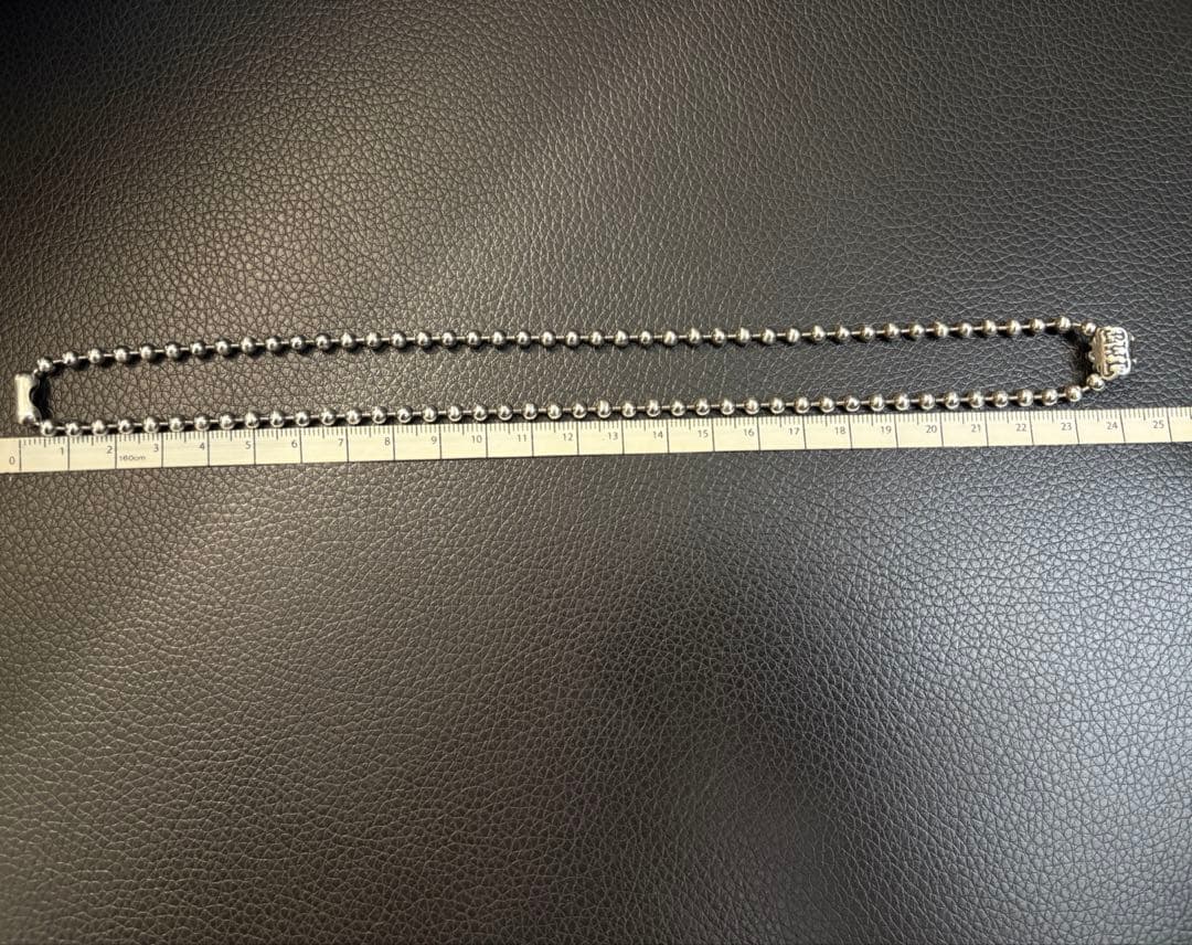 Bill Wall Leather ボールチェーン スカルクロス49.5cm