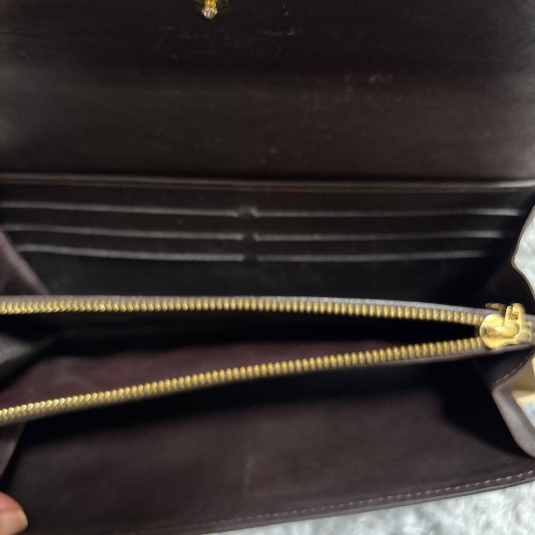 LOUIS VUITTON長財布　ヴェルニ　ポルトフォイユサラ　ボルドー