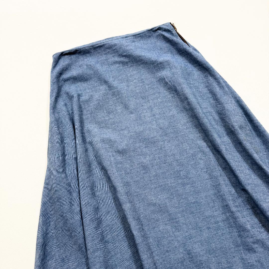 MADISON BLUEマディソンブルー シャンブレーマキシスカート デニム