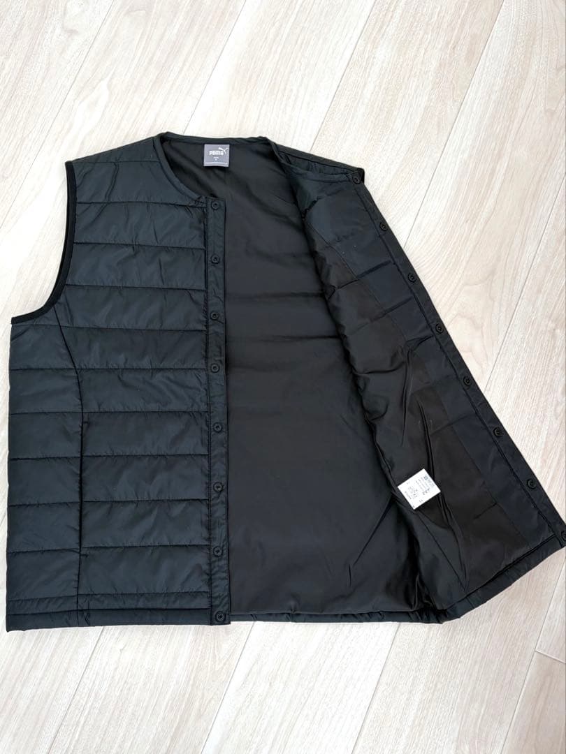 PUMA 黒 パデッドベストスポーツ カジュアル XL