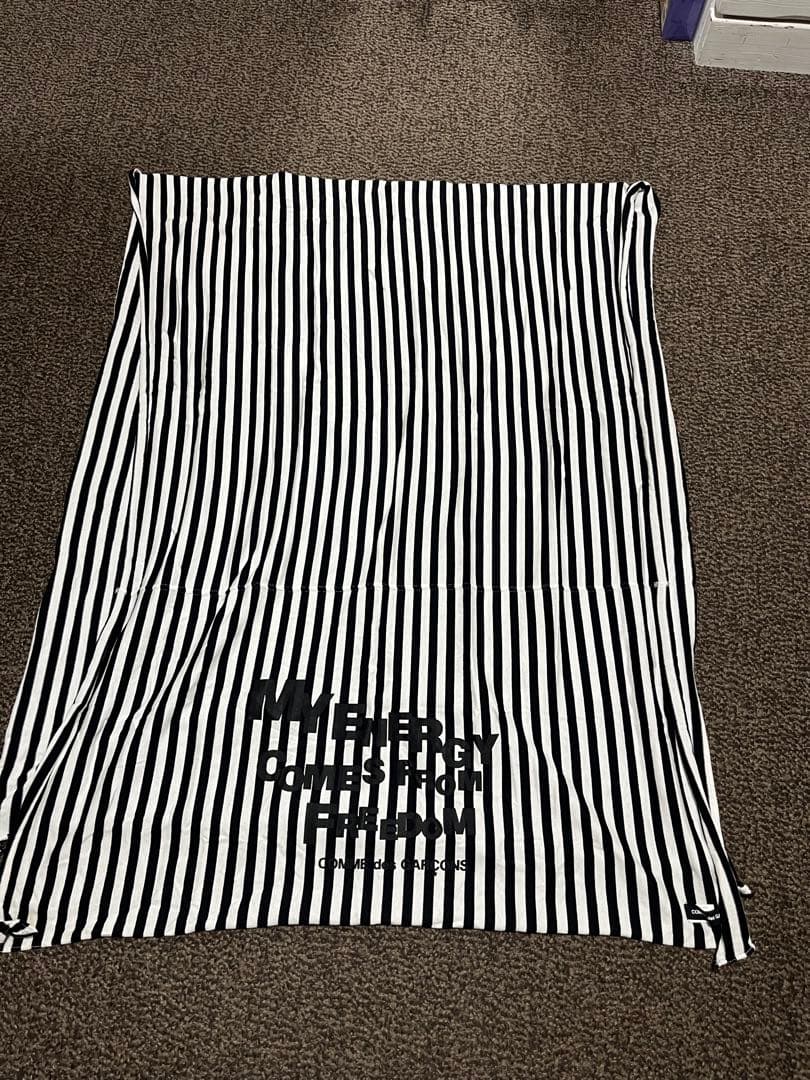 COMME des GARÇONS ストライプストール　黒×白　マフラー