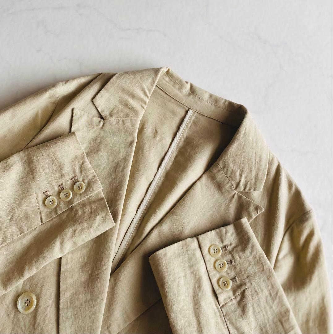 SLOBE IENA リネンコットン ダブルブレスト ジャケット 24SS