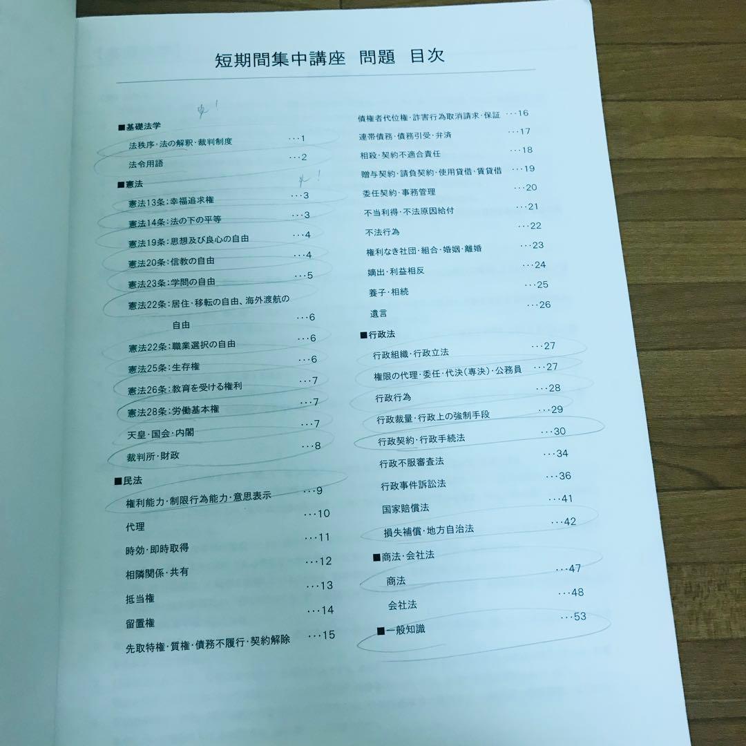 行政書士　行書塾　短期集中実力アップ講座　テキストと問題集　2023