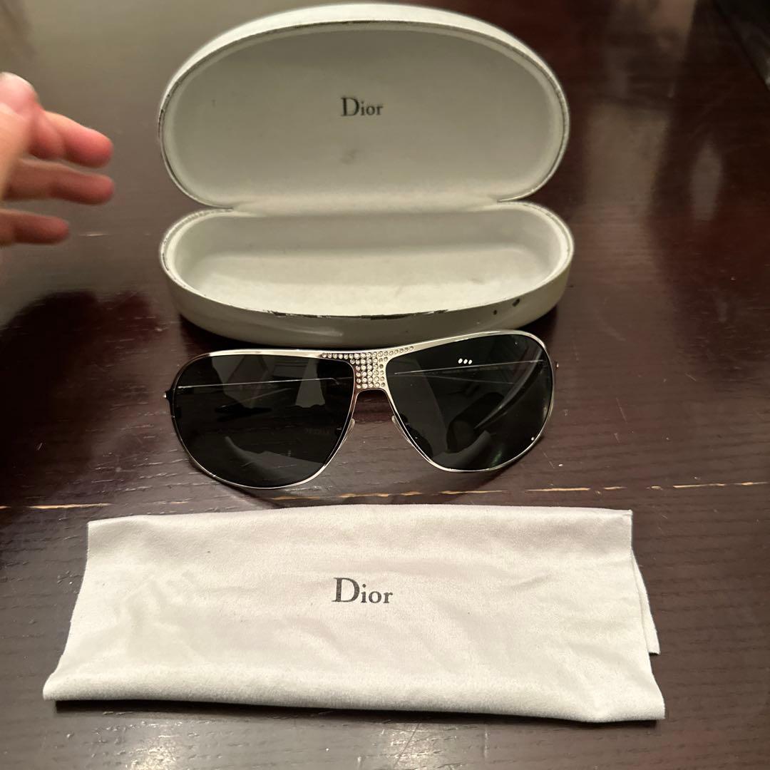 ディオール　DIOR サングラス　ラインストーン　スワロフスキー