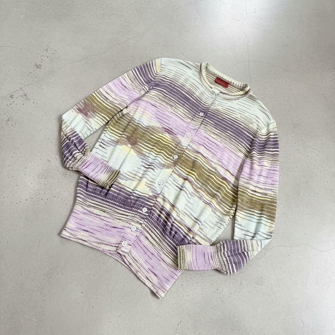 極美❤️ MISSONI 最高級　オレンジタグ シルク　サマーニットカーディガン