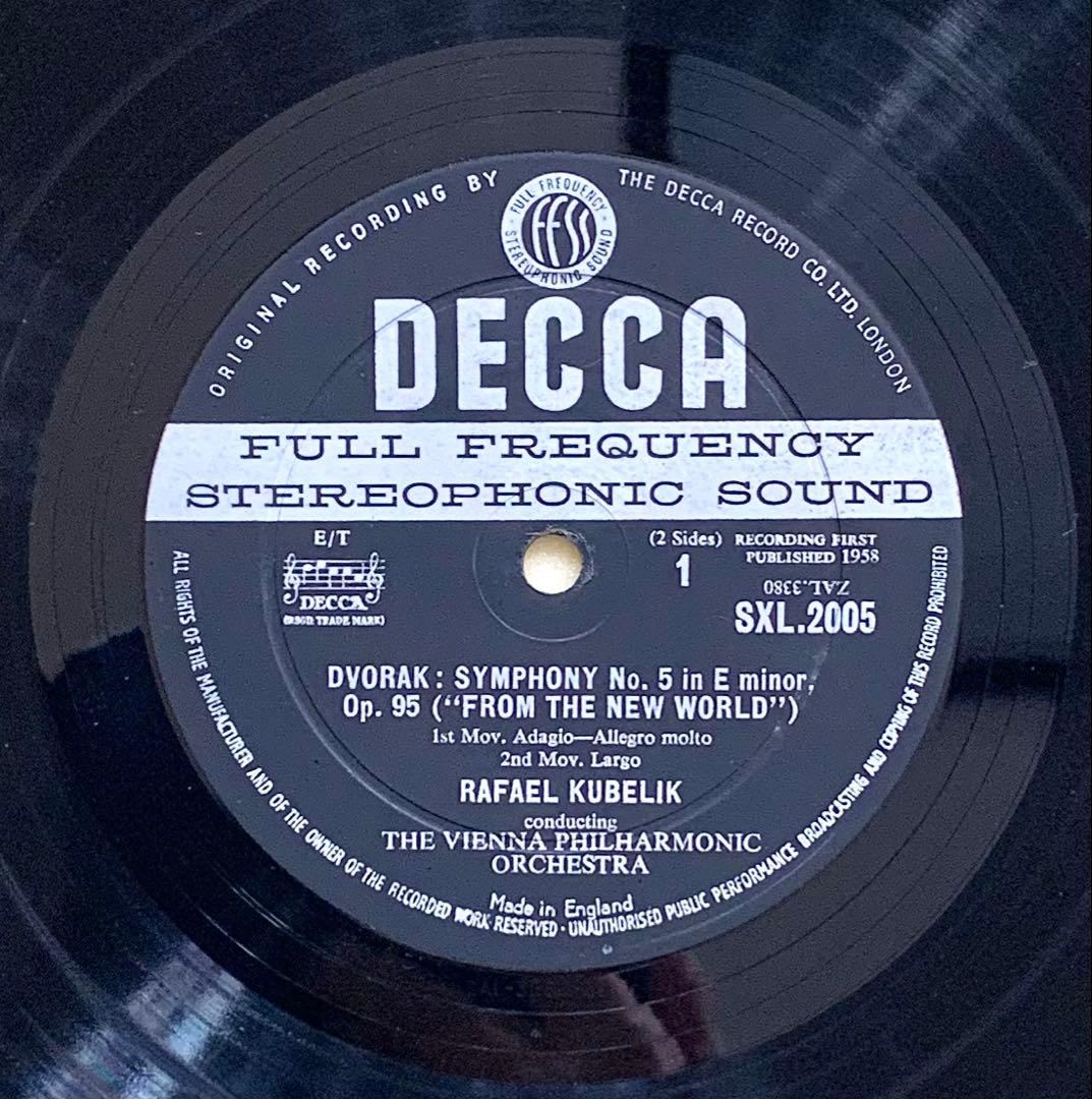 極美 英DECCA SXL2005 ED1 ドヴォルザーク 新世界 クーベリック