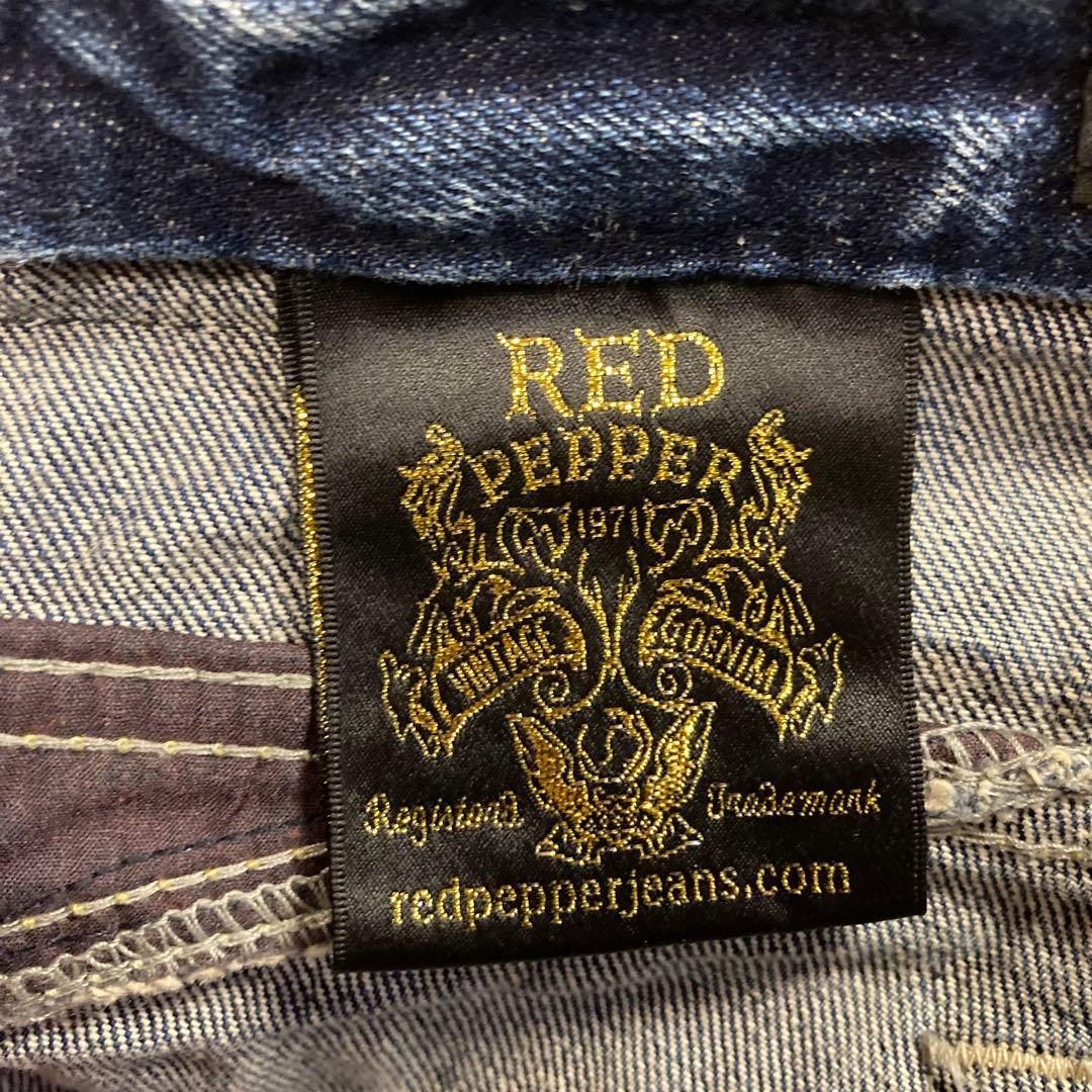 希少24★RED PEPPER 刺繍フレアデニム Y2K 00s グランジ