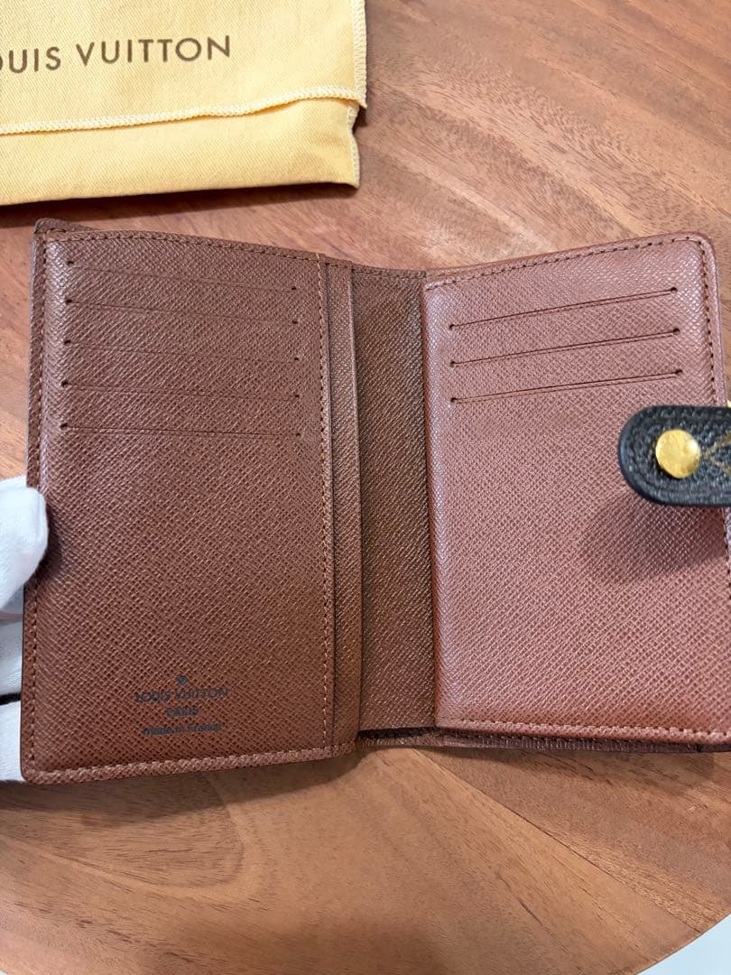 【美品】ルイヴィトン モノグラム 二つ折り財布 MI2101 付属品完備