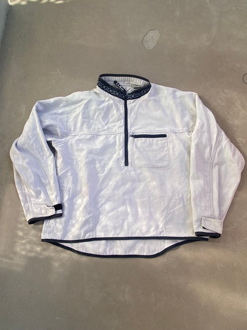 【希少品】90s L.L.Bean コットン アノラック ハーフジップ 短丈