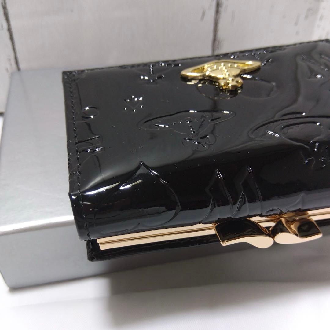 【ショッパー付き】VivienneWestwood♡エナメル三つ折財布♡ブラック