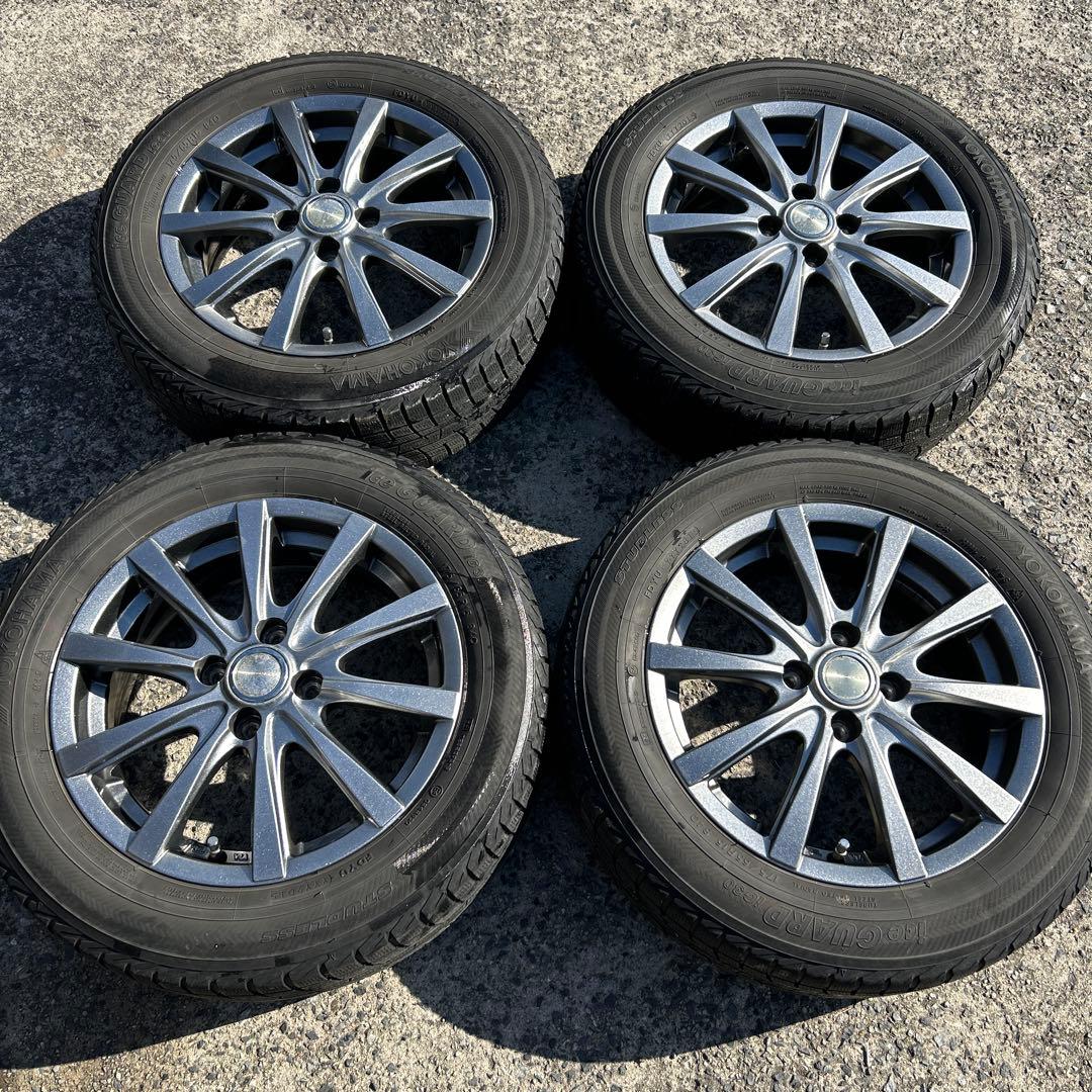 GRASS 15インチ 5.5J 4穴 PCD100 スタッドレス4本