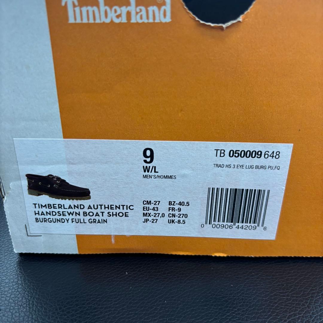 定番 Timberland 3 eye モカシン レザーシューズ 27cm