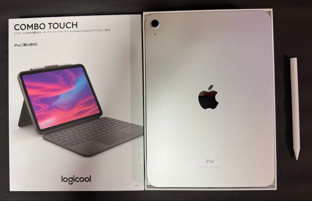 iPad10.9インチ第10世代wi-fi64G +logiコンボ+ペンシル