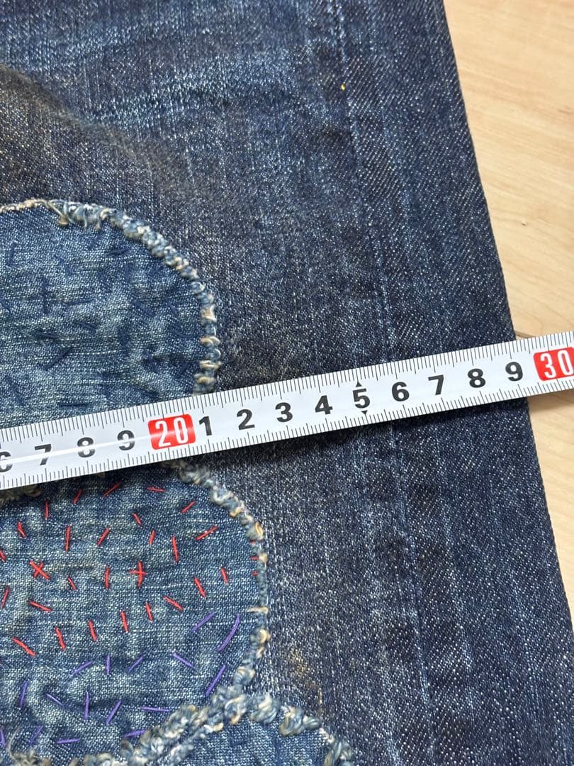 m'sDENIM DUNGAREE vintageリペア加工デニムパンツ